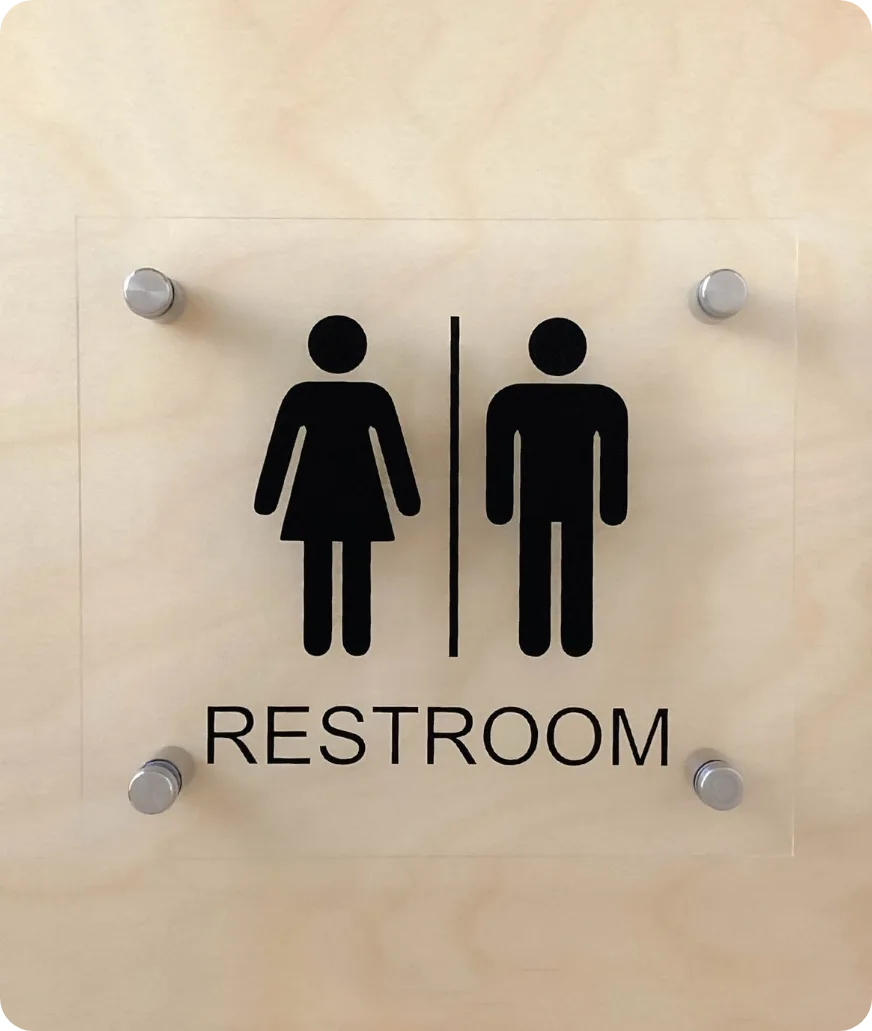 Restroom Sign Layout Custom Restroom Signs – Fast USA Manufacturing & Delivery
