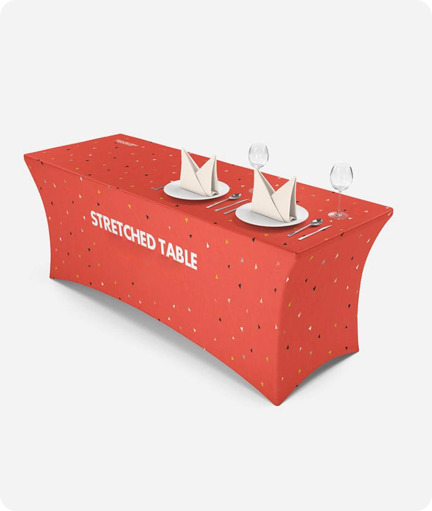 Table Stretch Cover Design Examples Stretch Table Covers & Custom Stretch Table Covers