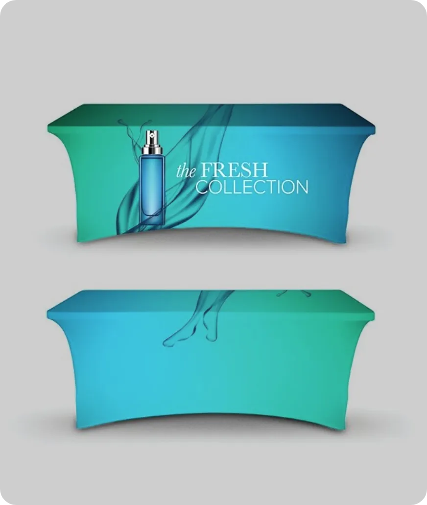 Table Stretch Cover Design Examples Stretch Table Covers & Custom Stretch Table Covers